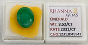 8.52/CT Natural Panna Stone with Govt. Lab Certificate-12313D49942